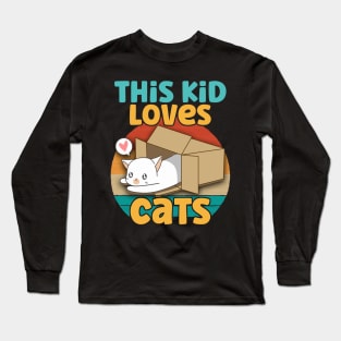 Kids This Kid Loves Cats - Cat lover product Long Sleeve T-Shirt